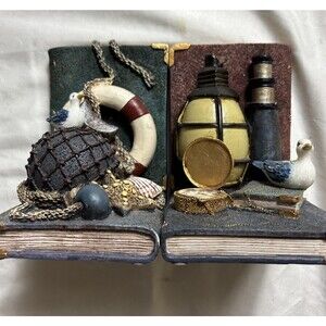 Nautical Theme 3-Dimensional Bookends by Heritage Mint Ltd, Office, Ocean Boat